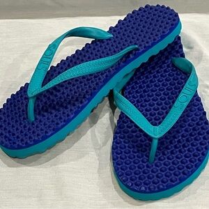 Souls unisex flip flops Australian Massage men’s 7 women 9 thongs in blue aqua